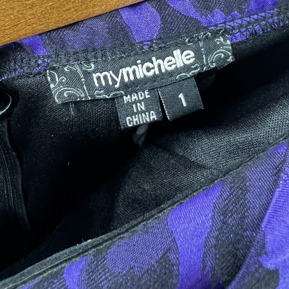 My Michelle Cheetah Y2K‎ Purple Black Party Goth Fairy Wimsigoth Dress Size 1 - Picture 4 of 7